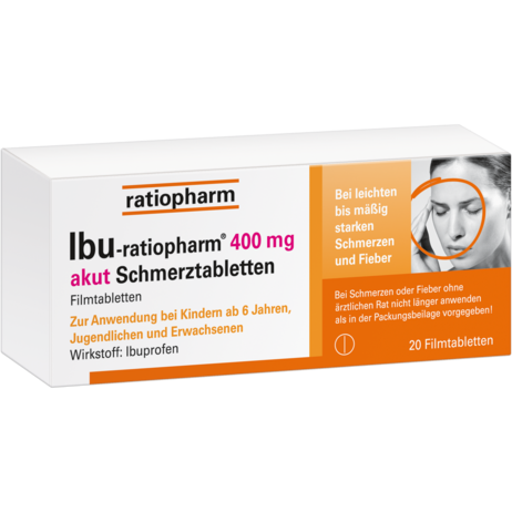 IBU-ratiopharm® 400&nbsp;mg akut Schmerztabletten
