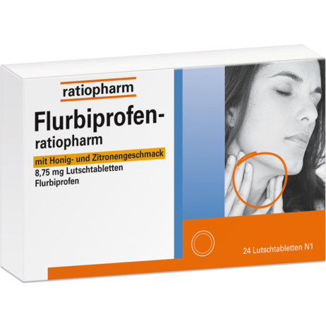 Flurbiprofen-ratiopharm mit Honig- und Zitronengeschmack 8,75&nbsp;mg Lutschtabletten