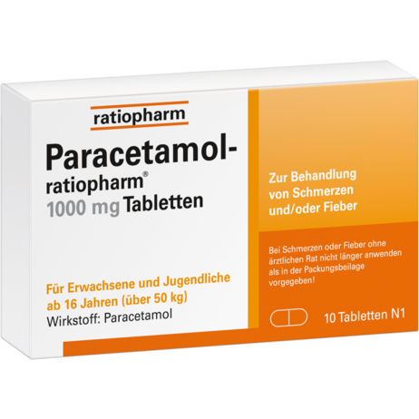 Paracetamol-ratiopharm® 1000&nbsp;mg Tabletten