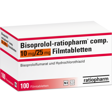 Bisoprolol-ratiopharm® comp. 10&nbsp;mg/25&nbsp;mg Filmtabletten