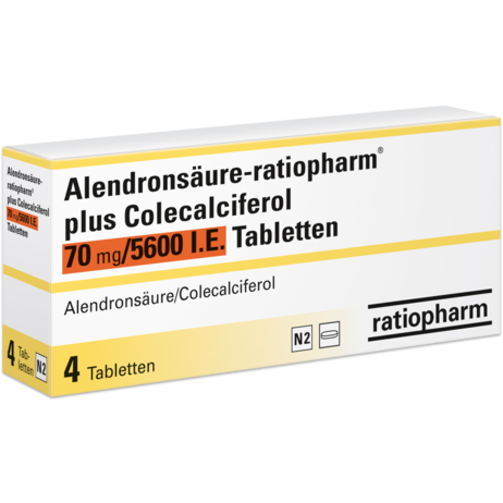 Alendronsäure-ratiopharm® plus Colecalciferol 70&nbsp;mg/5600&nbsp;I.E. Tabletten