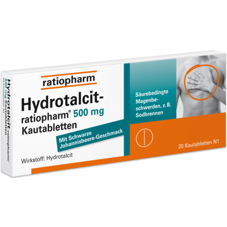 Hydrotalcit-ratiopharm® 500&nbsp;mg Kautabletten