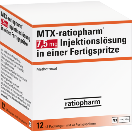 MTX-ratiopharm® 7,5&nbsp;mg Injektionslösung in einer Fertigspritze