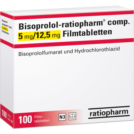Bisoprolol-ratiopharm® comp. 5&nbsp;mg/12,5&nbsp;mg Filmtabletten