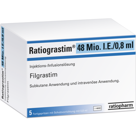 Ratiograstim® 48 Mio. I.E./0,8&nbsp;ml Injektions- oder Infusionslösung