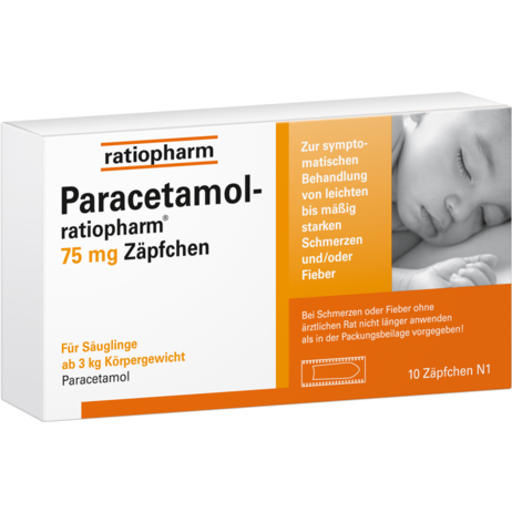 Paracetamol-ratiopharm® 75&nbsp;mg Zäpfchen