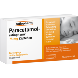 Paracetamol-ratiopharm® 75 mg Zäpfchen
