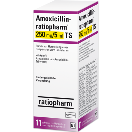 Amoxicillin-ratiopharm® 250&nbsp;mg/5&nbsp;ml TS