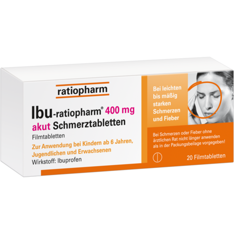 IBU-ratiopharm® 400 mg akut Schmerztabletten