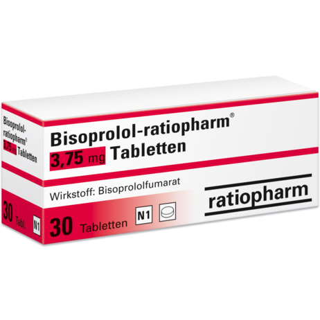 Bisoprolol-ratiopharm® 3,75&nbsp;mg Tabletten