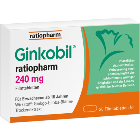 Ginkobil® ratiopharm 240&nbsp;mg Filmtabletten