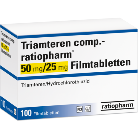 Triamteren comp.-ratiopharm® 50&nbsp;mg/25&nbsp;mg Filmtabletten