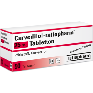 Carvedilol-ratiopharm® 25 mg Tabletten