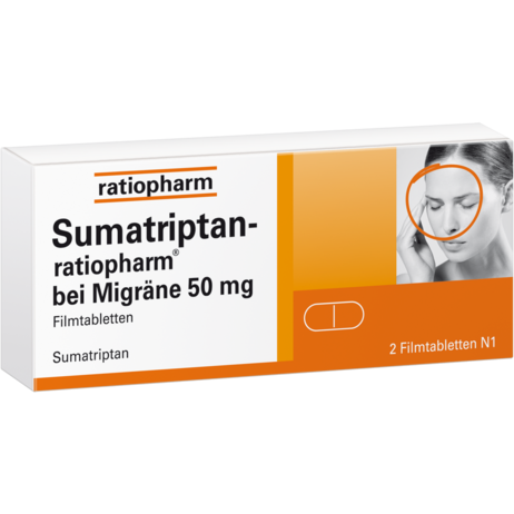 Sumatriptan-ratiopharm® bei Migräne 50&nbsp;mg Filmtabletten