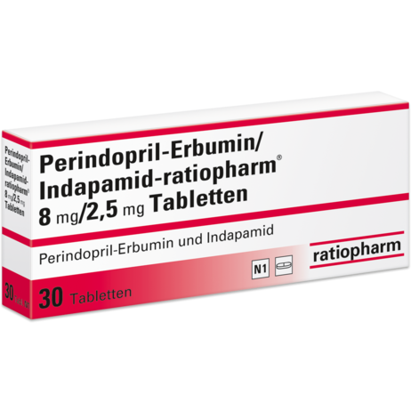 Perindopril-Erbumin/Indapamid-ratiopharm® 8&nbsp;mg/2,5&nbsp;mg Tabletten
