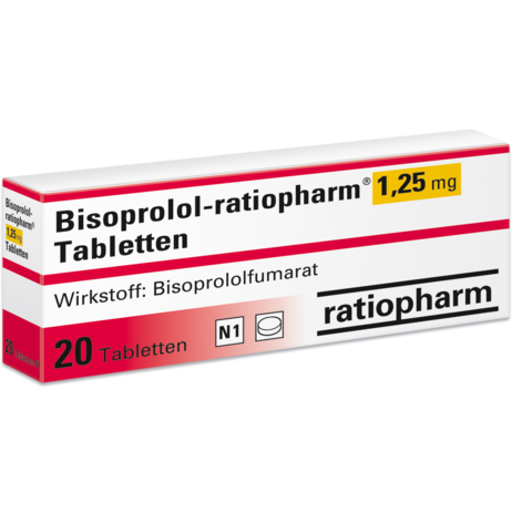 Bisoprolol-ratiopharm® 1,25&nbsp;mg Tabletten
