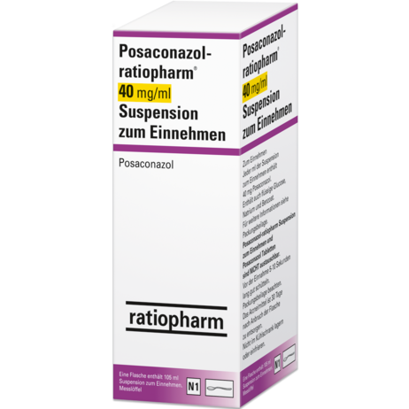 Posaconazol-ratiopharm® 40&nbsp;mg/ml Suspension zum Einnehmen