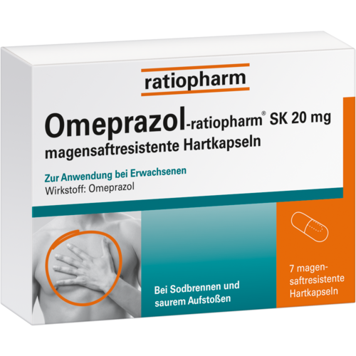 Omeprazol-ratiopharm® SK 20 mg magensaftresistente Hartkapseln