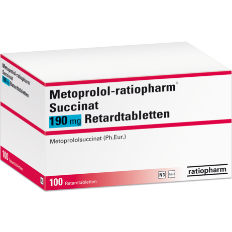 Metoprolol-ratiopharm® Succinat 190&nbsp;mg Retardtabletten