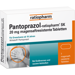 Pantoprazol-ratiopharm® SK 20 mg magensaftresistente Tabletten