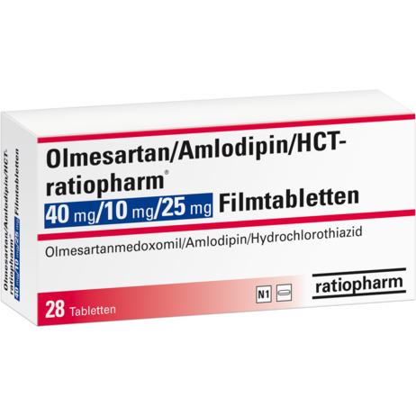 Olmesartan/Amlodipin/HCT-ratiopharm® 40&nbsp;mg/10&nbsp;mg/25&nbsp;mg Filmtabletten