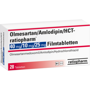 Olmesartan/Amlodipin/HCT-ratiopharm® 40 mg/10 mg/25 mg Filmtabletten