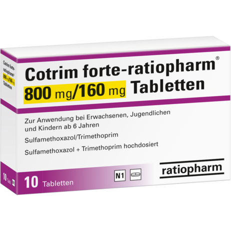 Cotrim forte-ratiopharm® 800&nbsp;mg/160&nbsp;mg Tabletten
