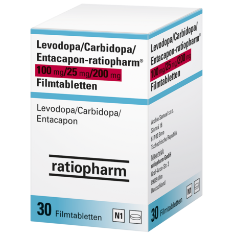 Levodopa/Carbidopa/Entacapon-ratiopharm® 100&nbsp;mg/25&nbsp;mg/200&nbsp;mg Filmtabletten