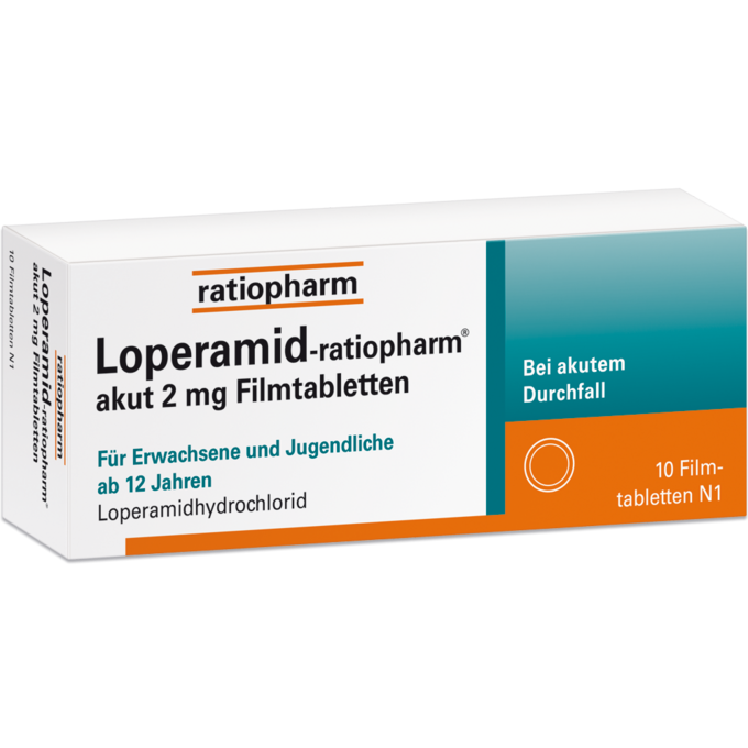 Loperamid-ratiopharm® akut 2 mg Filmtabletten