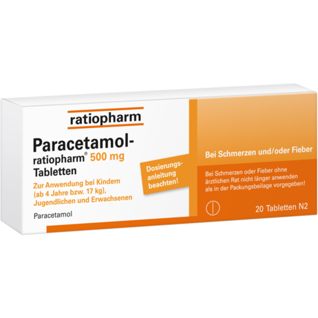 Paracetamol-ratiopharm® 500&nbsp;mg Tabletten