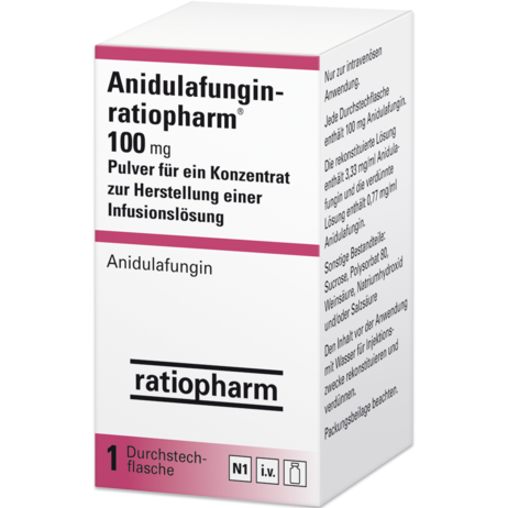 Anidulafungin-ratiopharm® 100&nbsp;mg Pulver für ein Konzentrat zur Herstellung einer Infusionslösung
