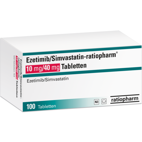 Ezetimib/Simvastatin-ratiopharm® 10&nbsp;mg/40&nbsp;mg Tabletten