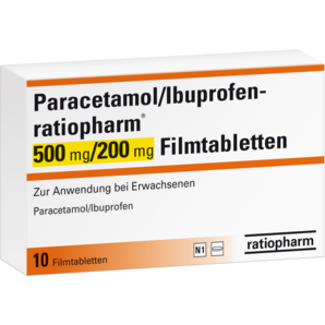 Paracetamol/Ibuprofen-ratiopharm® 500 mg/200 mg Filmtabletten