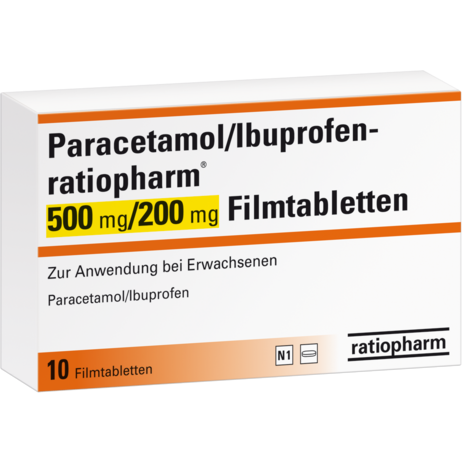 Paracetamol/Ibuprofen-ratiopharm® 500&nbsp;mg/200&nbsp;mg Filmtabletten