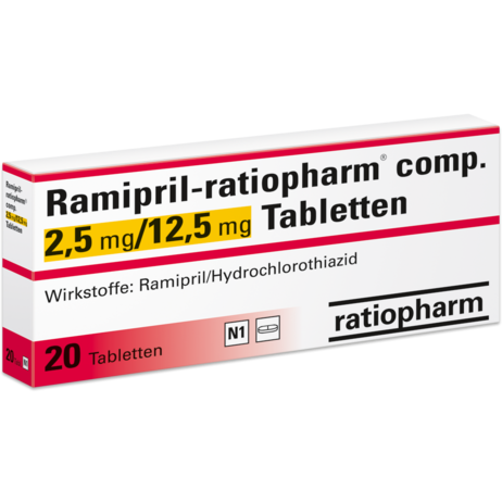 Ramipril-ratiopharm® comp. 2,5&nbsp;mg/12,5&nbsp;mg Tabletten