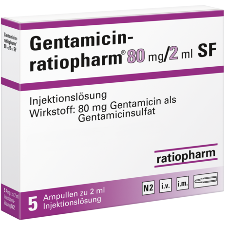 Gentamicin-ratiopharm® 80&nbsp;mg/2&nbsp;ml SF