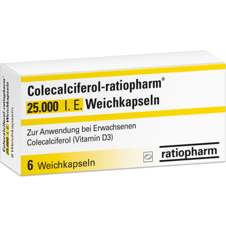 Colecalciferol-ratiopharm® 25.000 I. E. Weichkapseln