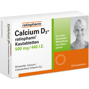 Calcium D3-ratiopharm®  500 mg/440 I.E. Kautabletten