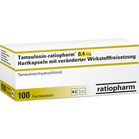 Tamsulosin-ratiopharm® 0,4&nbsp;mg Hartkapseln mit veränderter Wirkstofffreisetzung