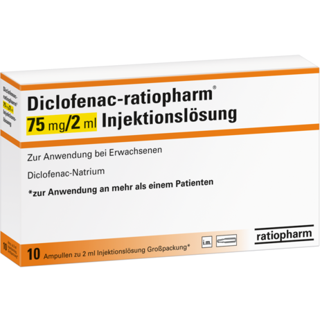 Diclofenac-ratiopharm® 75&nbsp;mg/2&nbsp;ml Injektionslösung