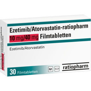 Ezetimib/Atorvastatin-ratiopharm 10 mg/40 mg Filmtabletten