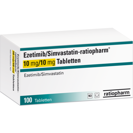 Ezetimib/Simvastatin-ratiopharm® 10&nbsp;mg/20&nbsp;mg Tabletten
