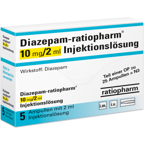 Diazepam-ratiopharm® 10&nbsp;mg/2&nbsp;ml Injektionslösung