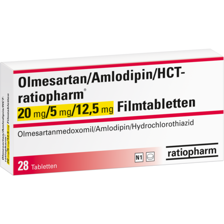 Olmesartan/Amlodipin/HCT-ratiopharm® 20&nbsp;mg/5&nbsp;mg/12,5&nbsp;mg Filmtabletten