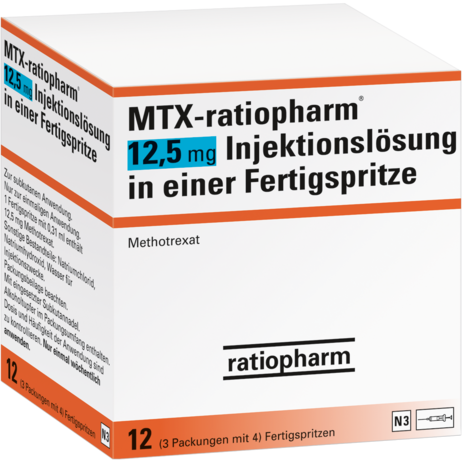 MTX-ratiopharm® 12,5&nbsp;mg Injektionslösung in einer Fertigspritze