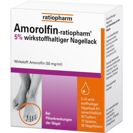 Amorolfin-ratiopharm® 5&nbsp;% wirkstoffhaltiger Nagellack