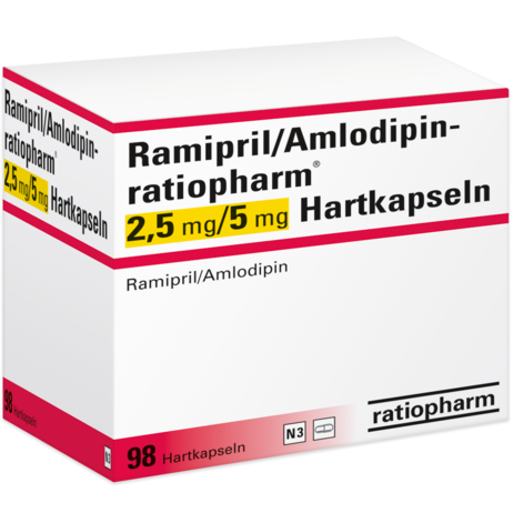 Ramipril/Amlodipin-ratiopharm® 2,5&nbsp;mg/5&nbsp;mg Hartkapseln
