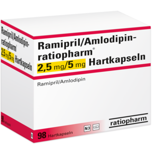 Ramipril/Amlodipin-ratiopharm® 2,5 mg/5 mg Hartkapseln