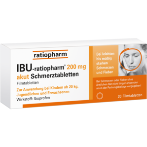IBU-ratiopharm® 200 mg akut Schmerztabletten