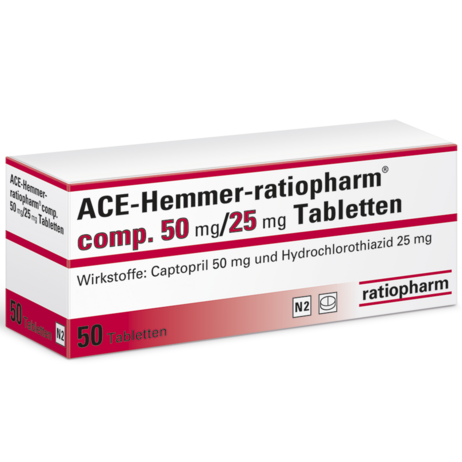ACE-Hemmer-ratiopharm® comp. 50&nbsp;mg/25&nbsp;mg Tabletten
